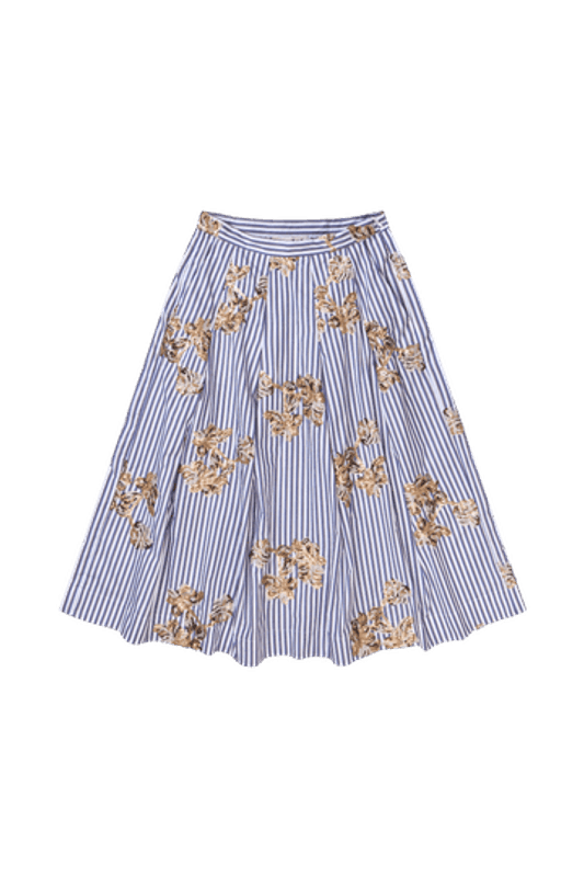 Nukkia Skirt Stripe White 
