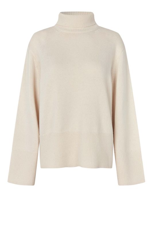 Alpha Knit T-Neck Cream 