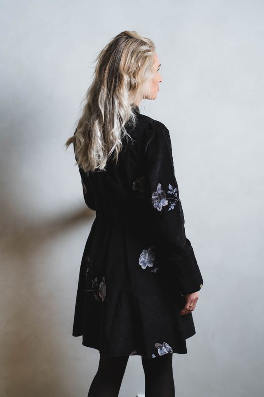 Cord Mini Dress Black 