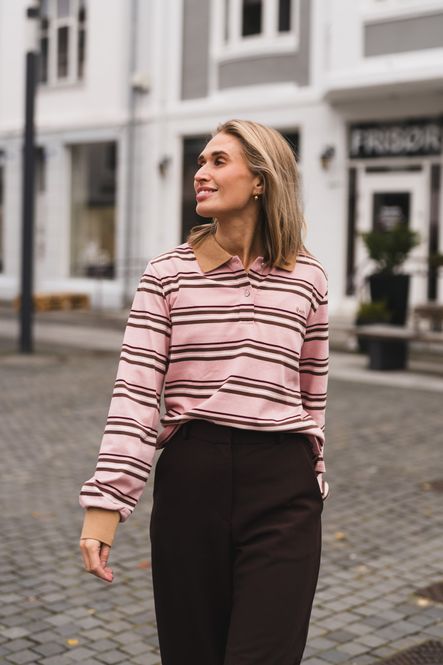 Hovedbilde Grit Pique Sweater Blush Stripe 