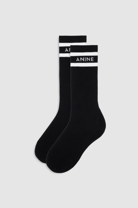 Hovedbilde Sully Sporty Socks Black And White Stripe 