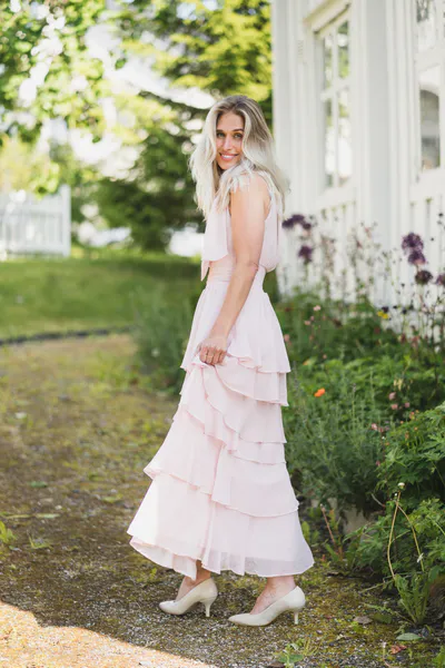 Hovedbilde Marli Solid Chiffon Dress Rose 