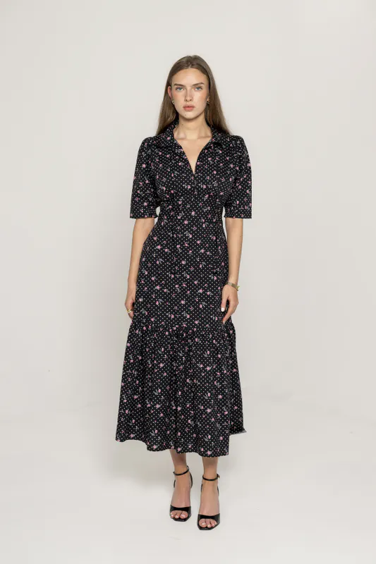 Agatha Dress Polka Bloom