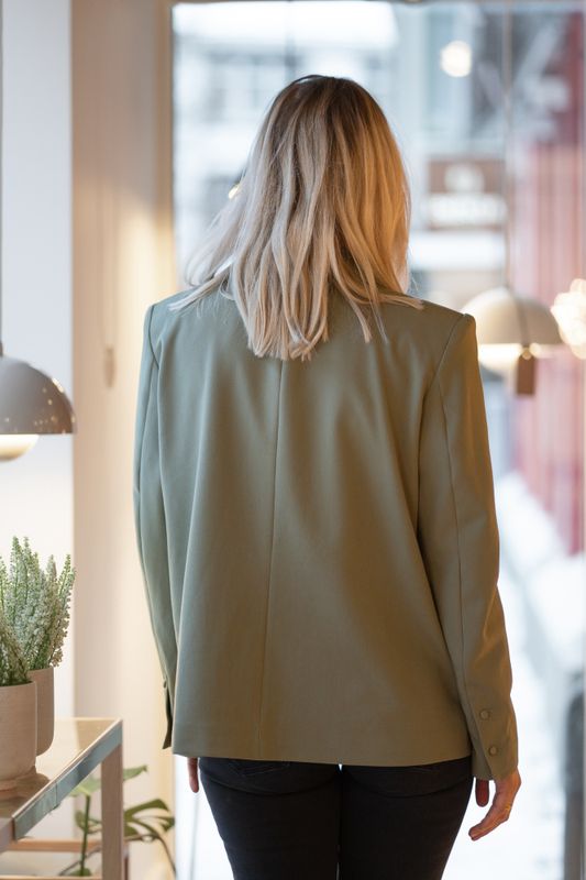 Refined Blazer Olive Green 