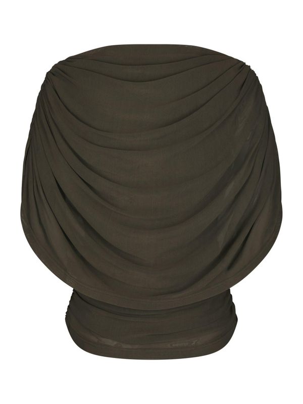 Cottuna Drapy Mesh Top Army 