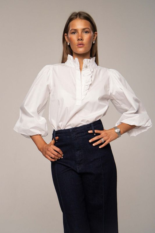 Ella Blouse Sugar White 