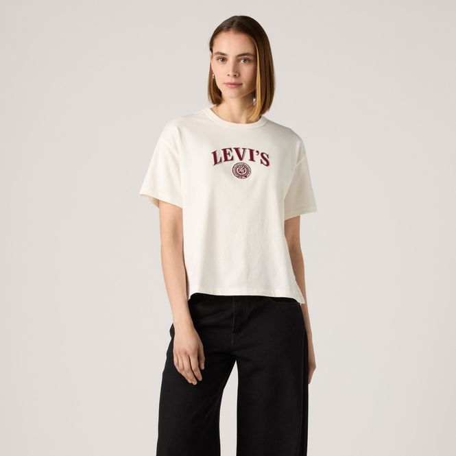 Hovedbilde Vintage Tee Satin Applique College Logo Egret 