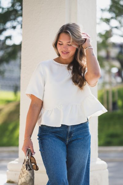 Hovedbilde Alva Dull Satin Blouse Ivory 