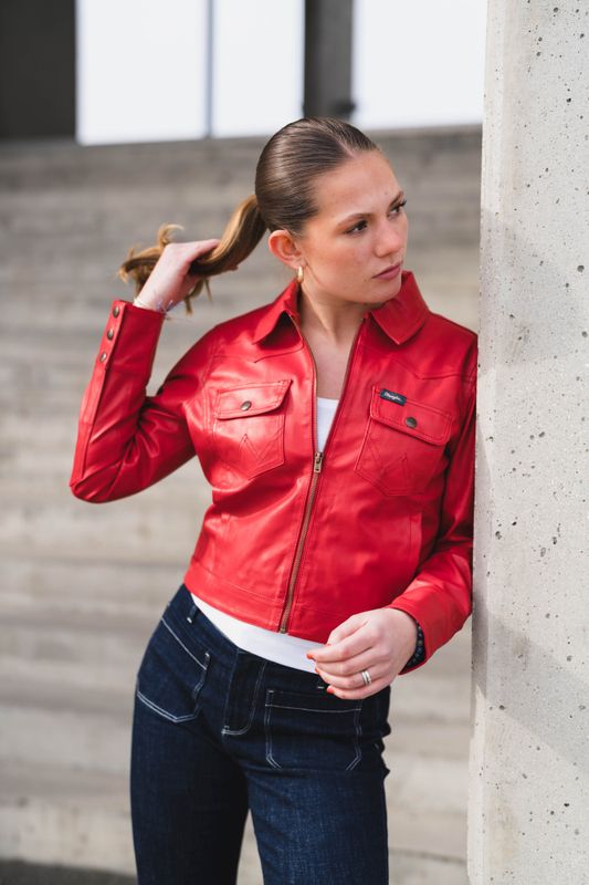 Slim Seamed Jacket Chili Pepper 