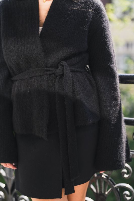 Lila Mohair Cardigan Black 