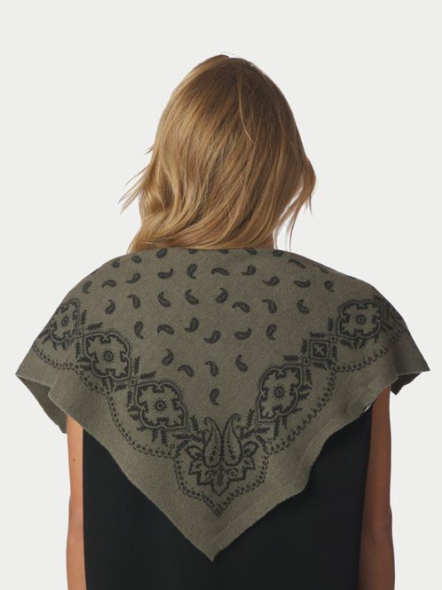 Hovedbilde Adelina Paisley Knit Scarf Army 