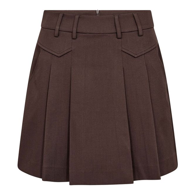Hovedbilde Luna Pocket Pleat Mini Skirt Dark Brown 
