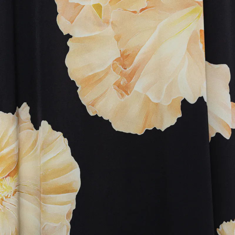 Heather Dress Gold Maxi Flower