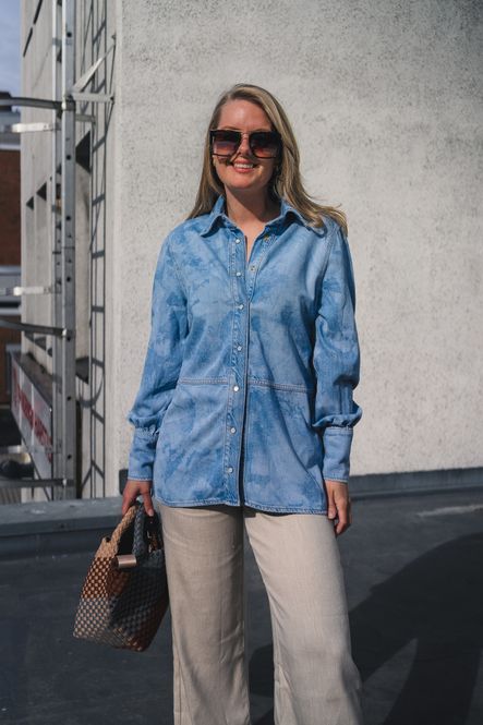 Hovedbilde Bleach Denim Shirt Light Blue Stone 