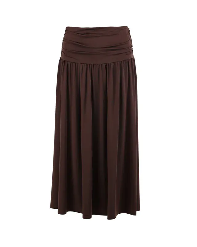 Jersey Skirt Brown 