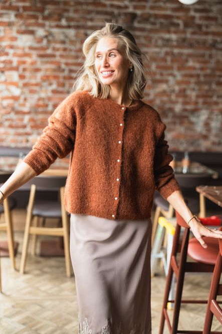Hovedbilde Amalie Cardigan Ginger Bre Melange 