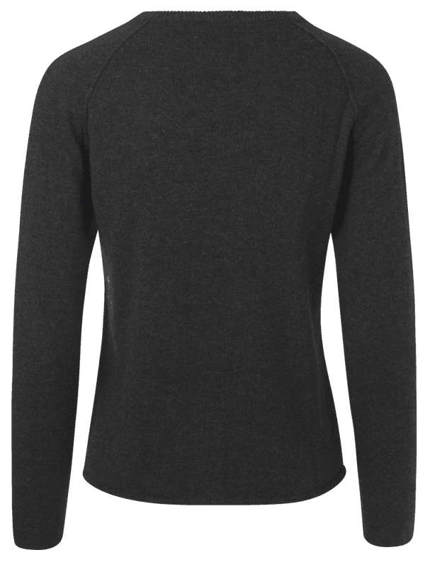 Laica LS O-Neck Raglan Cardigan Dark Grey Melange 
