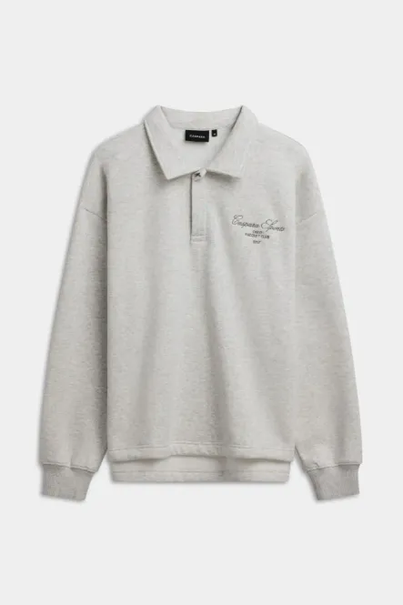 Hovedbilde W. Racquet Club Rugby Shirt Grey Melange W. Dark ...