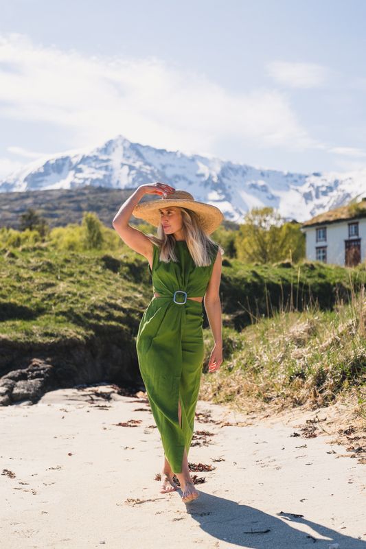 Riviera Dress Leaf Green 