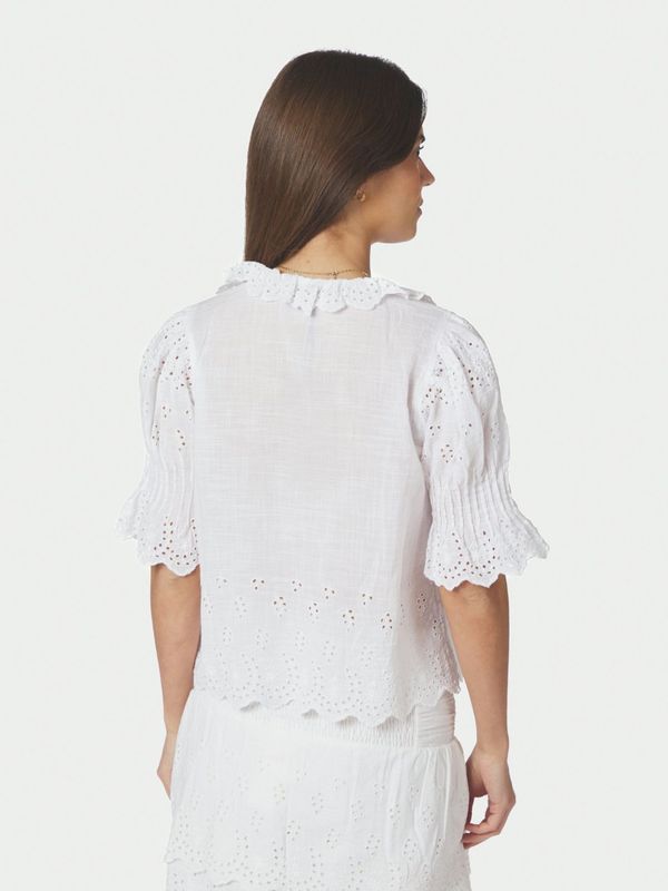 Talise Emb Blouse White 