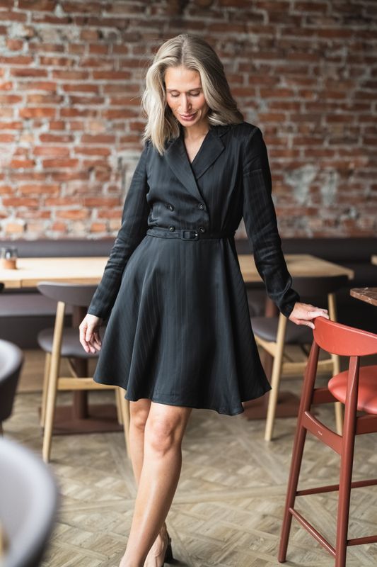 Tailored Mini Dress Black 