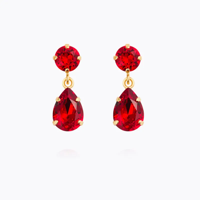 Mini Drop Earrings Gold Light Siam 