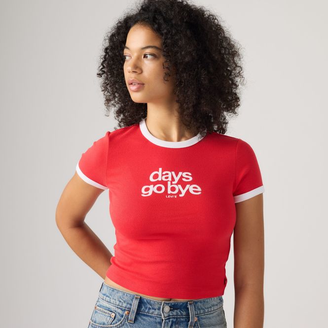 Hovedbilde Essential Baby Ringer Tee Days Go Bye True ...