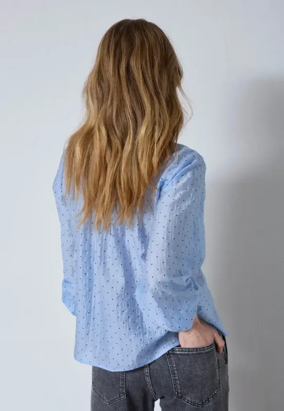 Dally Dot V-Shirt Pale Blue 
