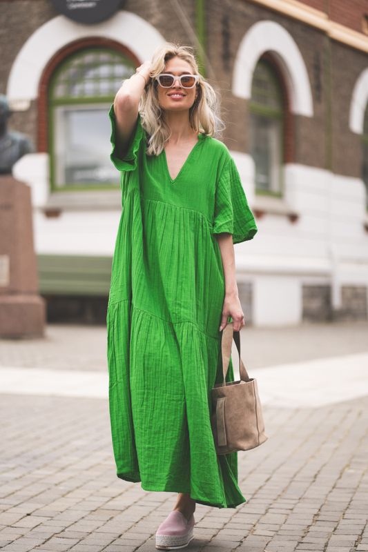 Casablanca Dress Goddess Green 