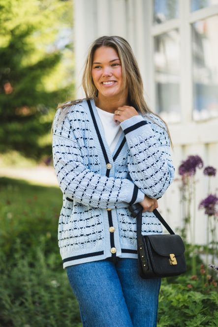 Hovedbilde Atica LS Knit Cardigan Skyway Navy Blazer 