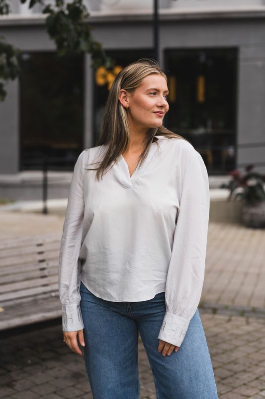 Mie Tencel Blouse Grey 