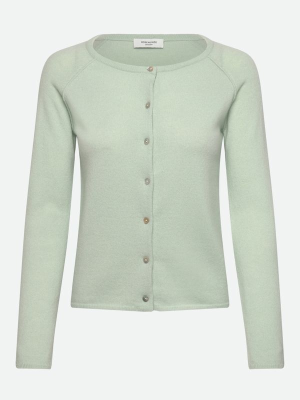 Laica Cashmere LS O-Neck Raglan Cardigan Green Lily 