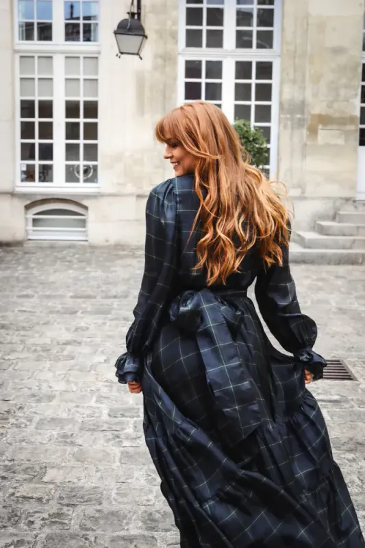 Check Showpiece Dress Green Check 