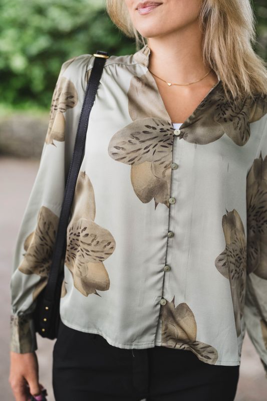 Massima Misty Orchid Blouse Smoke Green 