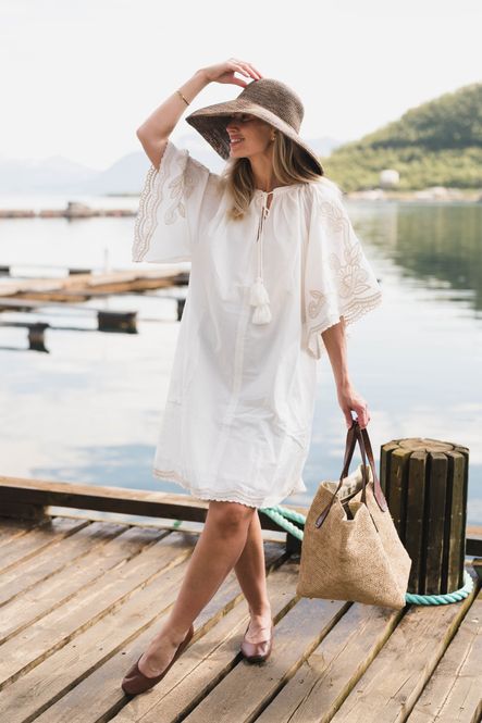 Hovedbilde Breanna Dress Whisper White W French Oak Emb