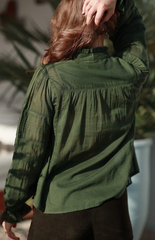 Moonlace Blouse Green Harvest 