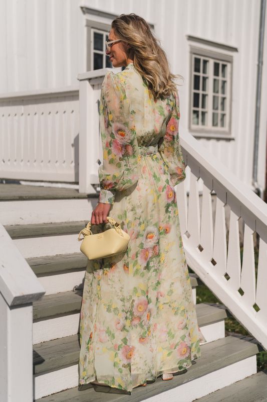 Organza Belt Dress Watercolour Dreams