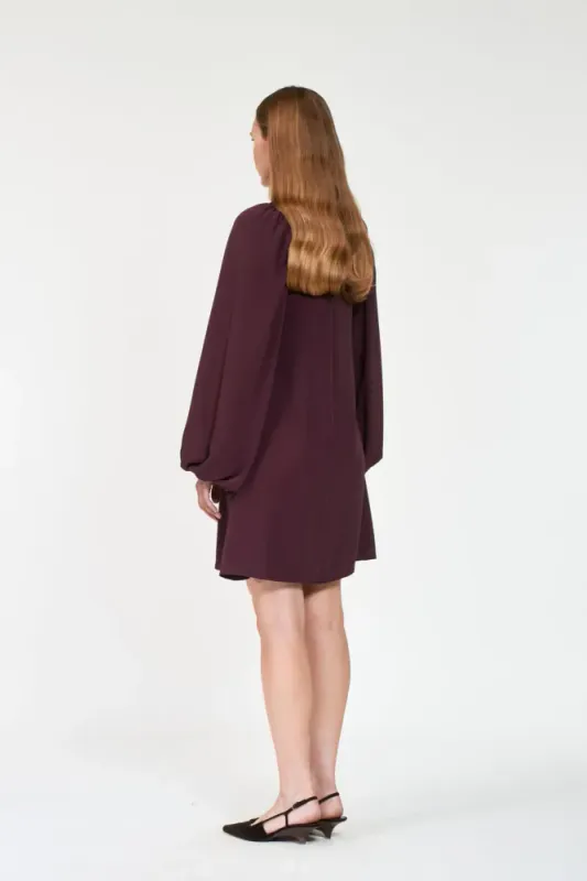 Valeria Crepe Dark Burgundy 
