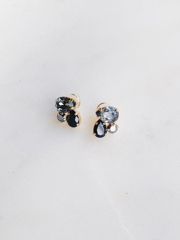 Alisia Earring Gold Black Combo 