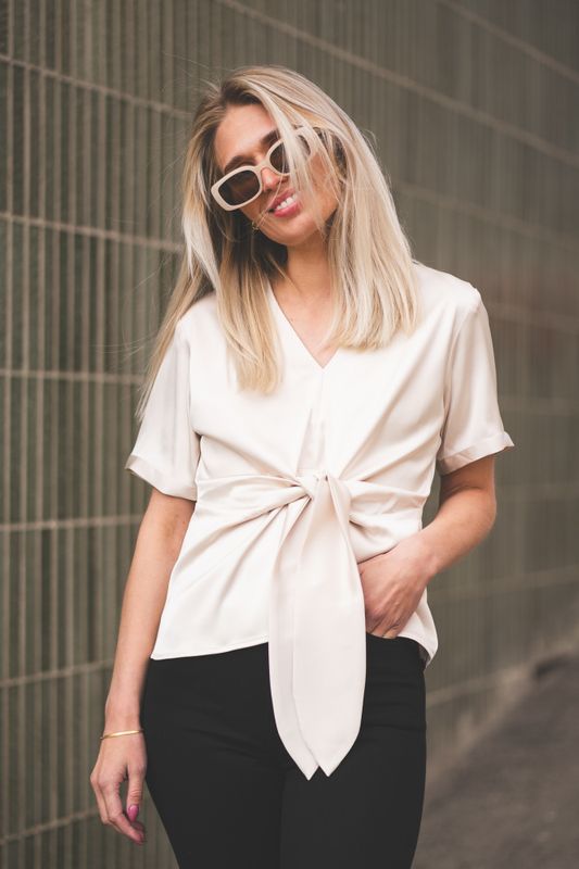 Blair Blouse Semi Rich Porcelain 