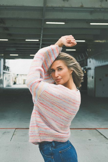 Hovedbilde Knitted Melange Striped Sweater Multi Colour 