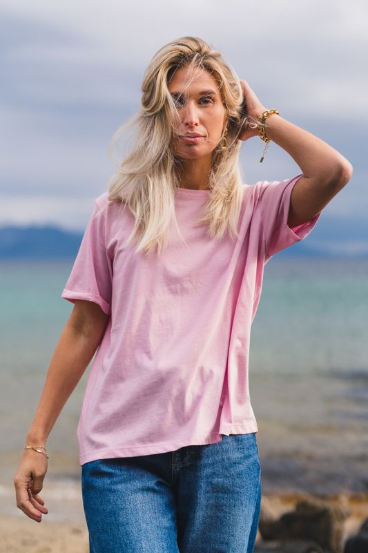 Linn Logo Tee S Lilac/Fairy T