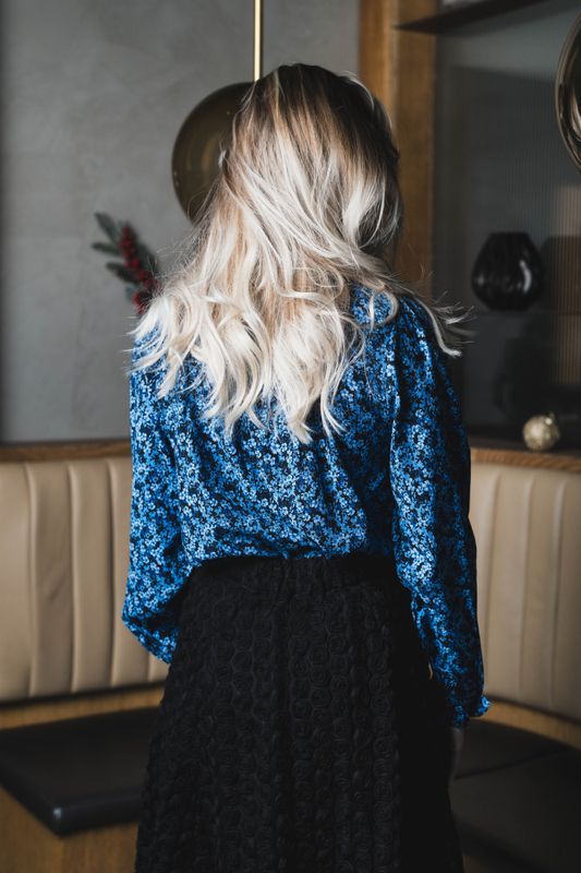 Astrid Shirt Blue Iolite Flower 