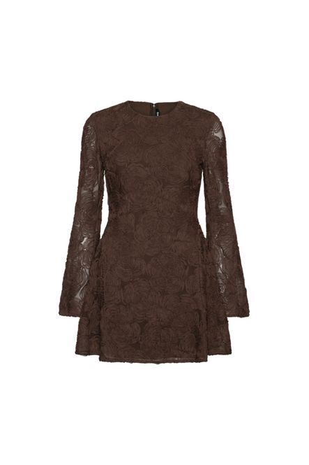 Hovedbilde Flower Mesh LS Mini Dress Mole 