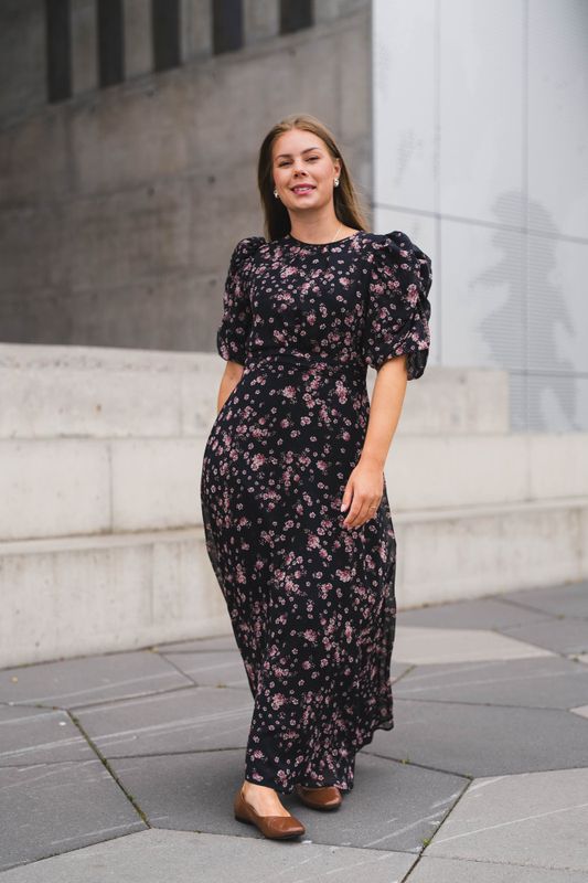 Kikka Mini Flower Dress Black 