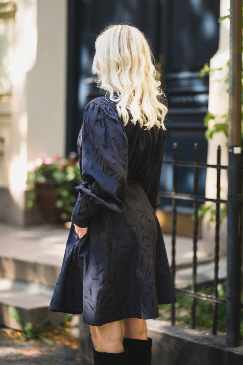 Jacquard Mini Dress Anthracite