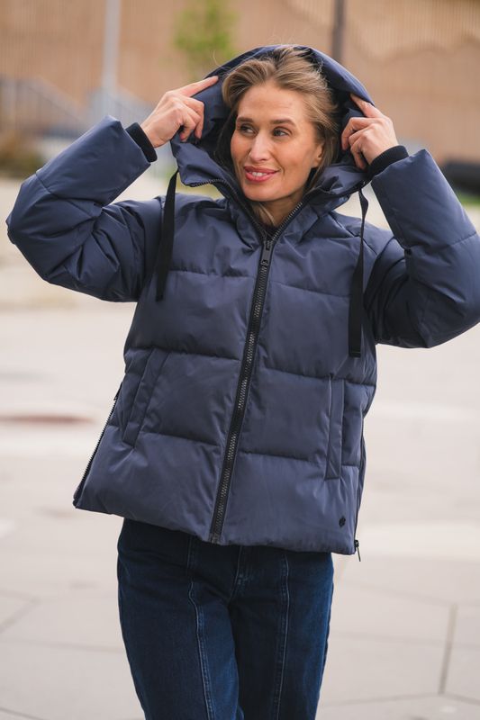 Pavine Down Short Jacket India Ink 