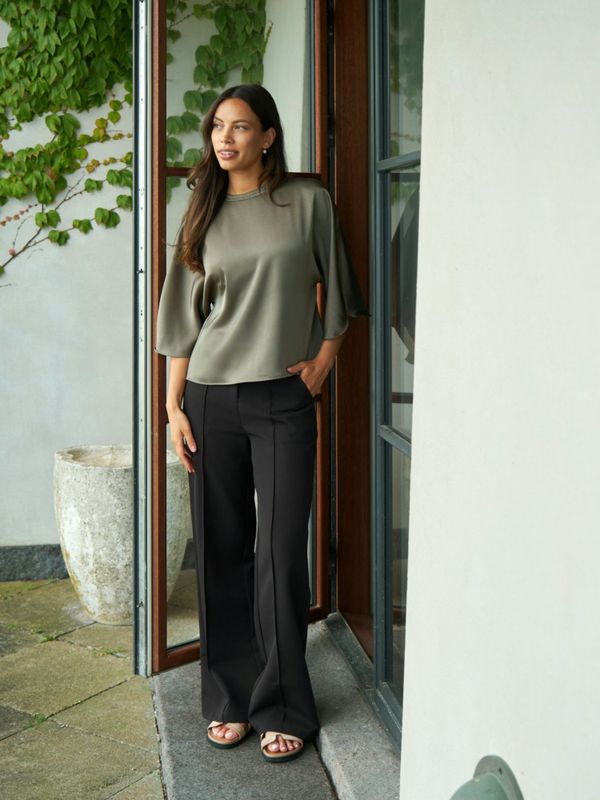 Liora Heavy Sateen Blouse Cold Army 