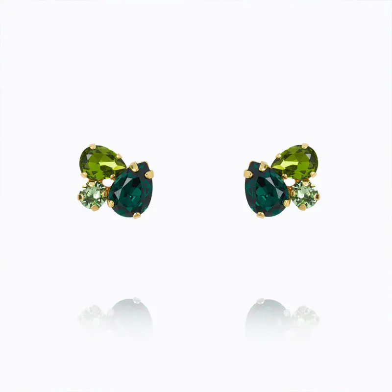 Alisia Earring Gold Green Combo 
