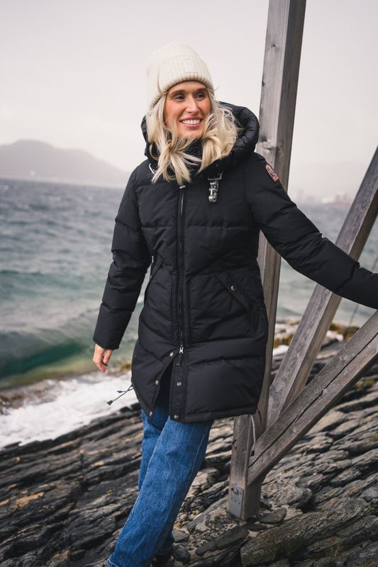 Longbear Hooded Down Coat Black 